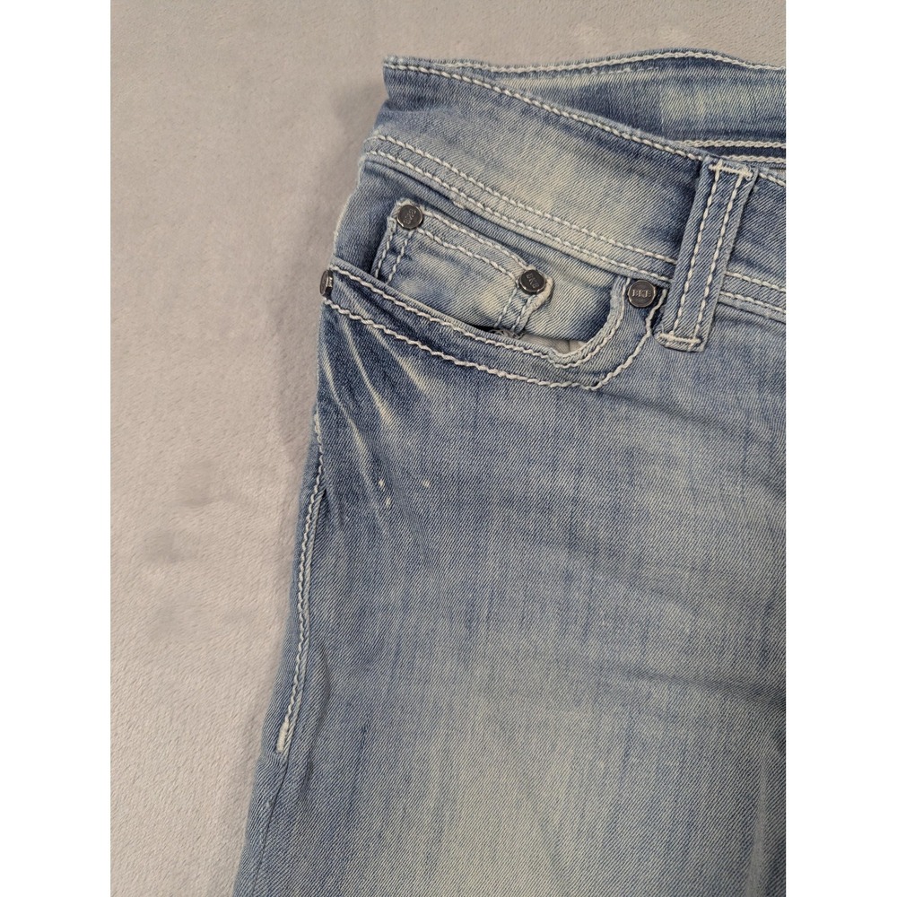 BKE Stella Jeans Womens 27 Blue Light Wash Low Rise Slim Crop Stretch Denim - Picture 6 of 16